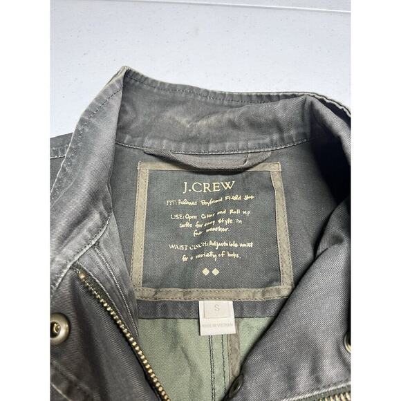 J. Crew Relaxed Boyfriend Field Jacket Chore Canvas Dark Size Smal - Picture 5 of 10
